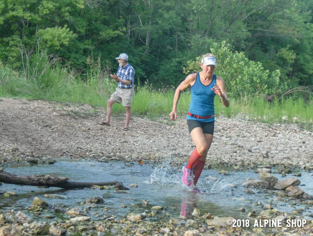 Women's Masters winner Susan Richmond on her way to her fifth straight Trail Run Series victory in the 50+ division